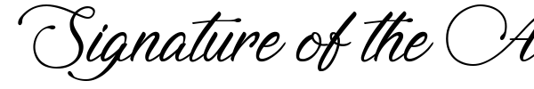 Signature of the Ancient font preview